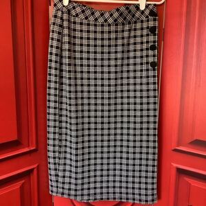 Melissa Paige Black and White Pencil Skirt‎